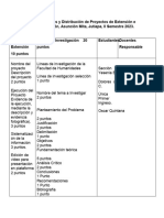 Lineamientos y Distribución de Proyectos de Extensión e Investigación II Semestre 2023