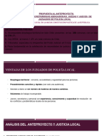 Propuesta Al Anteproyecto. Colegio de Secretarios/As Abogados/As, Juezas Y Jueces de Juzgados de Policía Local