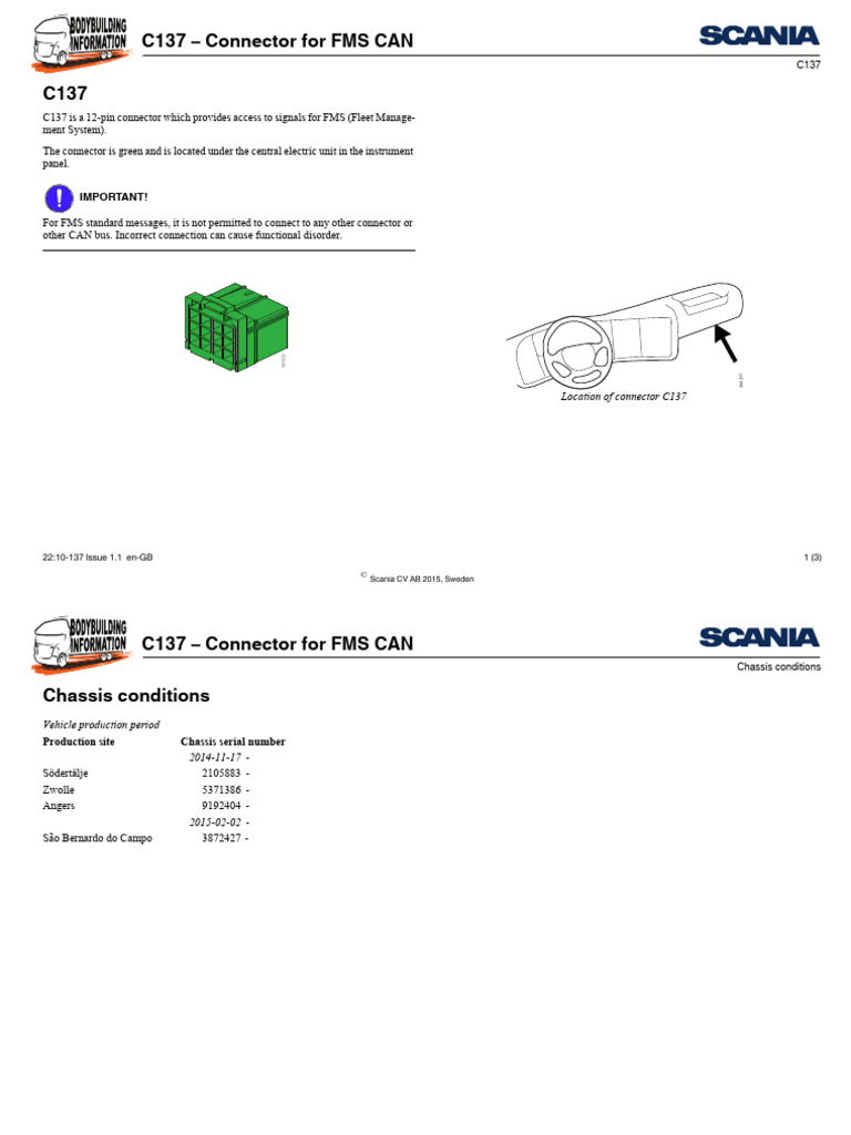 C137 FMS Connector Pinout Guide | PDF | Electrical Components ...