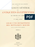 LANGE & SCHÄFER - Grab - Und Denksteine Des Mittleren Reichs Im Museum Von Kairo I (1902)