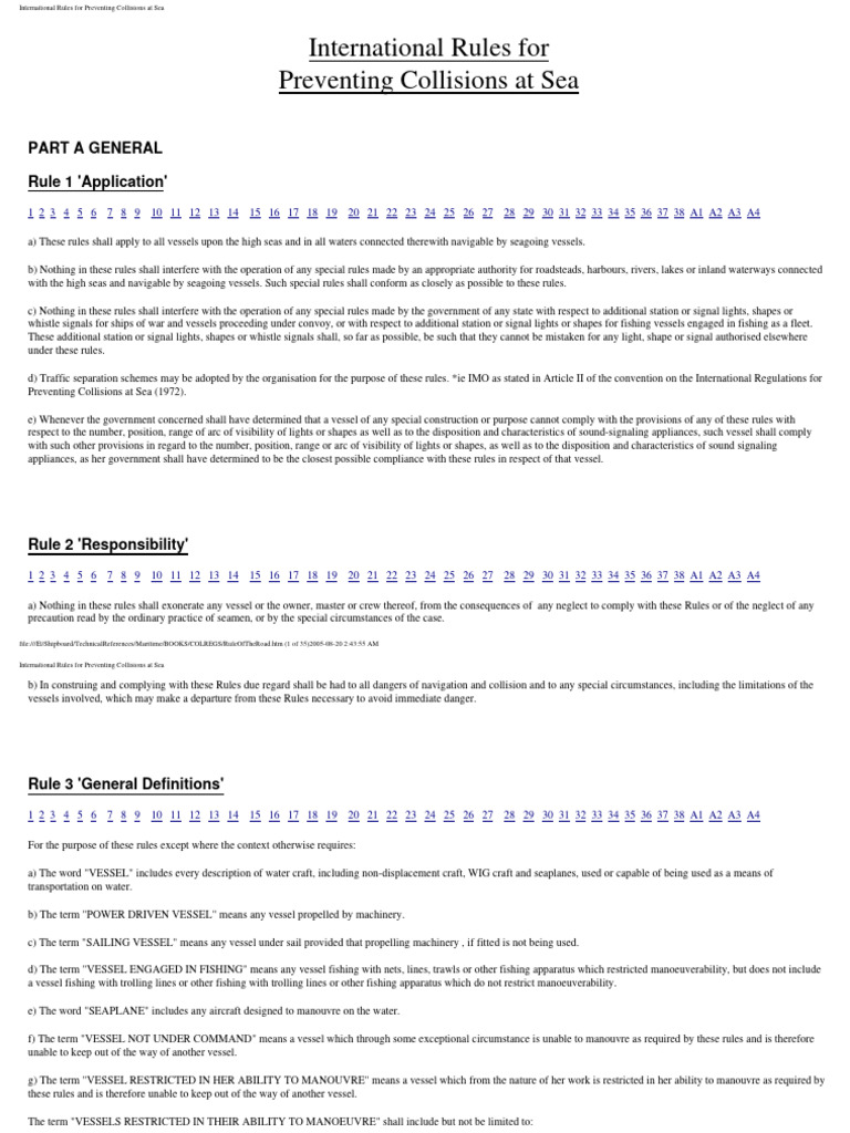 International Rules of The Road PDF