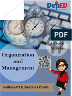 Organization and Management Activity Sheets