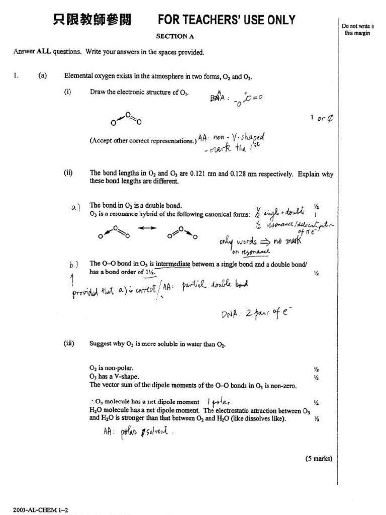 chemistry term 1 paper