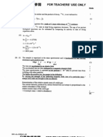 2001 AL Chemistry Paper II Marking Scheme