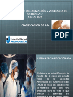 Clasificación de Asa: Licenciatura en Organización Y Asistencia de Quirófano CICLO 2020