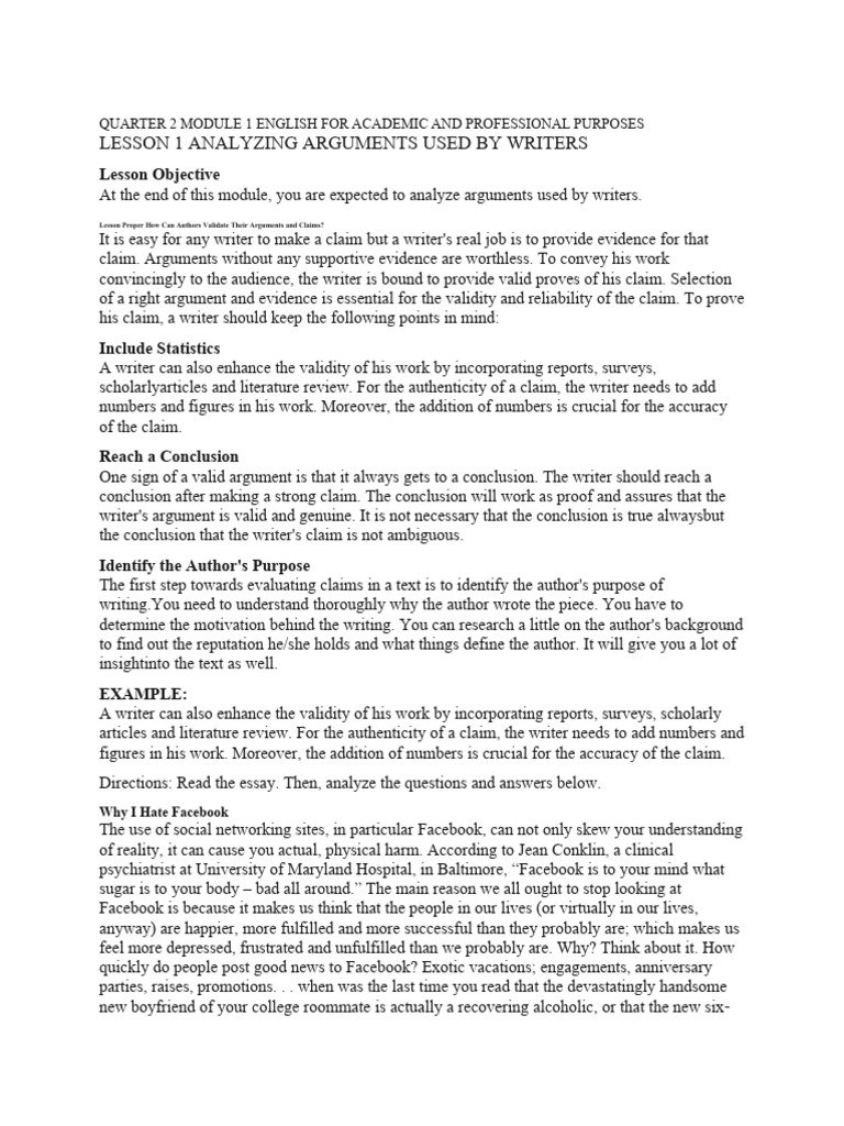 Arguments | PDF