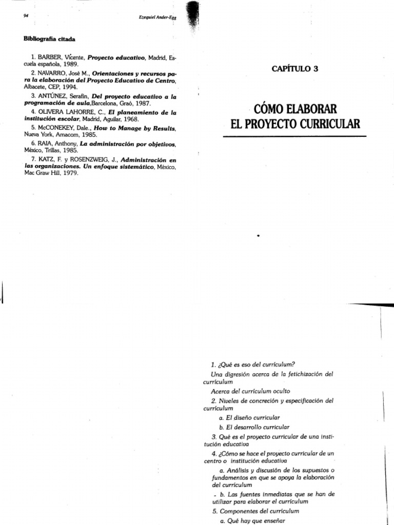 Ander - Egg - Planificacion Escolar y Curriculum | PDF