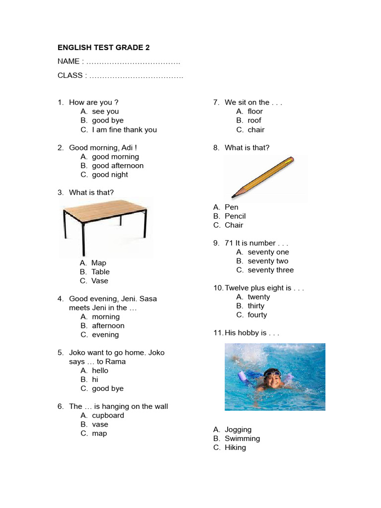 Test On English Language