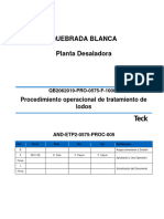 Procedimiento Operaciona de Tratamiento de Lodos - QB2062019 PRO 0575 F 20004