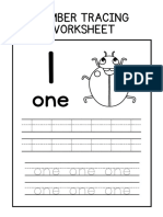 Grayscale Number Tracing Worksheets