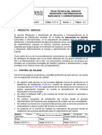 Ficha Tecnica Del Servicio Recepcion y Distribucion de Mercancia y Correspondencia