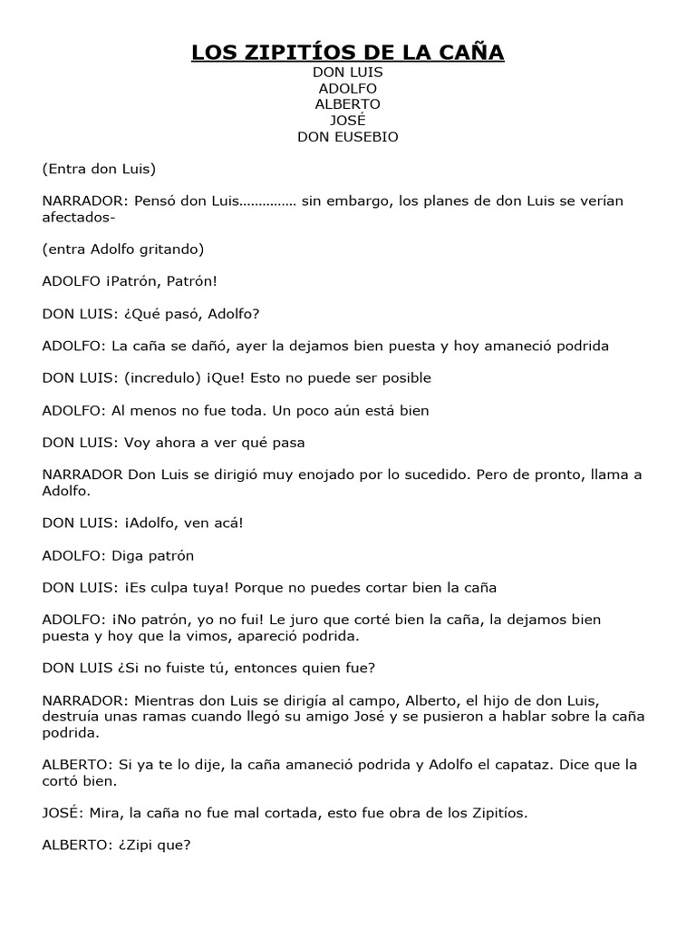Los Zipitíos y la Caña Podrida | PDF | Arte