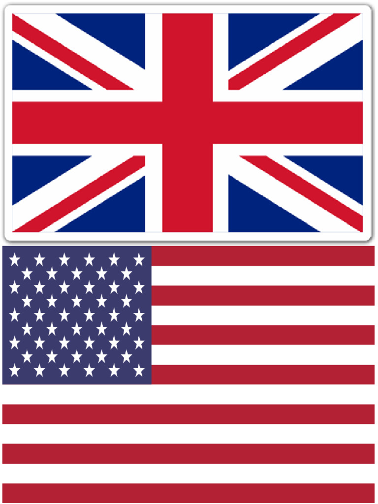 Bandera de Inglaterra y Estados Unidos