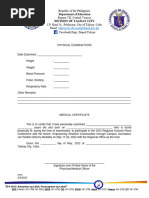 CS Form No. 211 Revised 2025 - Medical Certificate | PDF | Health Care ...