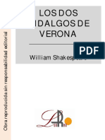 William Shakespeare - Los Dos Hidalgos de Verona