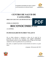 Constancia de Reconocimeinto Agentes Comunitarios Caylloma