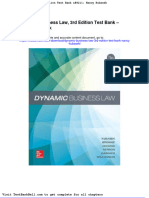 Dynamic Business Law 3rd Edition Test Bank Nancy Kubasek