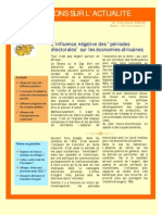 L’influence négative des “périodes  électorales” sur les économies africaines