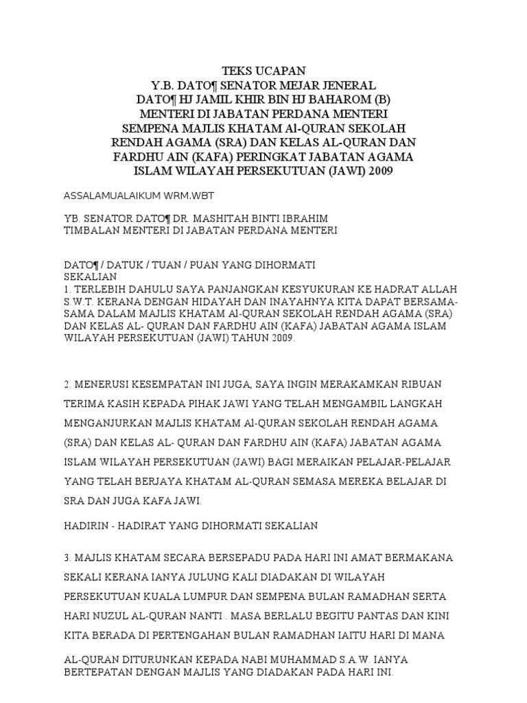 Pdf Teks Ucapan Pengacara Majlis / .pengacara majlis, contoh teks