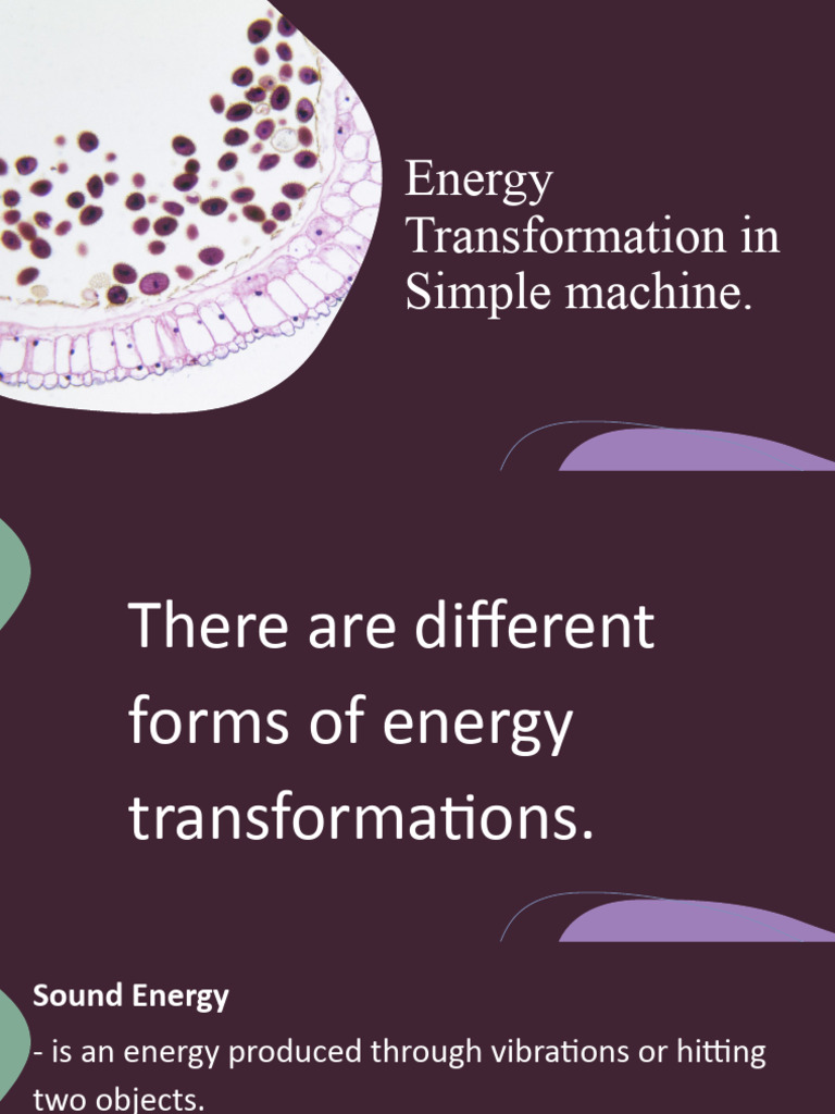 Energy Transformation in Simple Machine | PDF