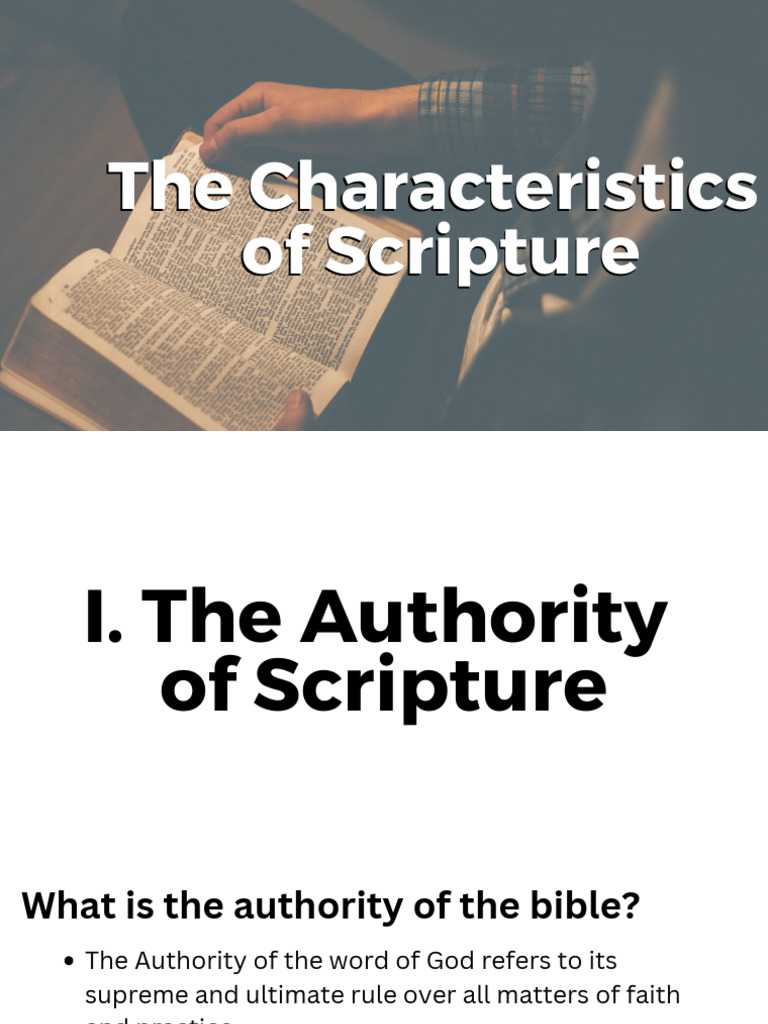 Characteristics of Scripture | PDF
