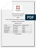 MGT-543 - Corporate Strategy - Final Project