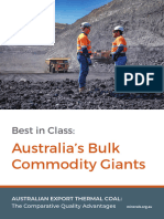 Best in Class Australian Export Thermal Coal 2021