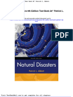 Natural Disasters 9th Edition Test Bank Patrick L Abbott