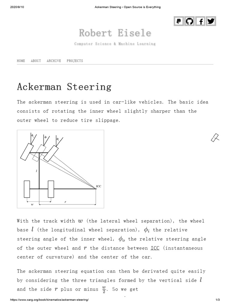 Ackerman Steering Open Source Is Everything PDF