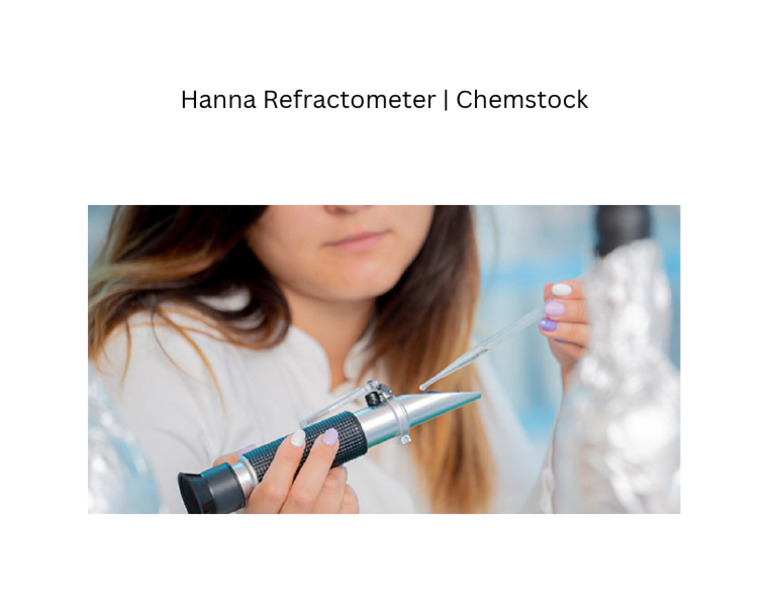 Hanna Refractometer Chemstock PDF