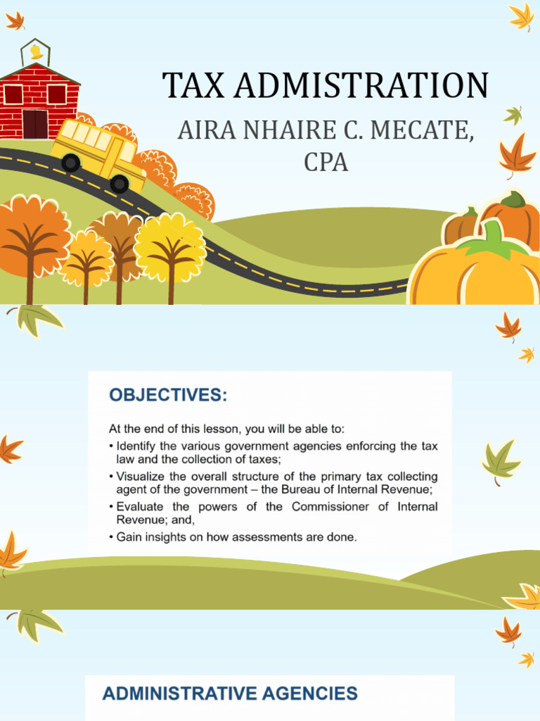 Tax Administration Overview by CPA | PDF