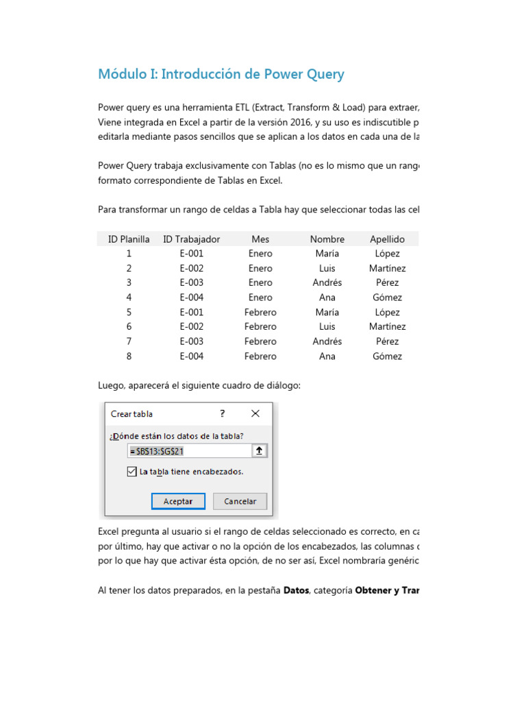 1. Modulo I Power Query PDF