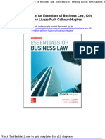 Solution Manual For Essentials of Business Law 10th Edition Anthony Liuzzo Ruth Calhoun Hughes Full Download