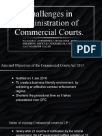 Challenges in Adminstration of Commercial Courts