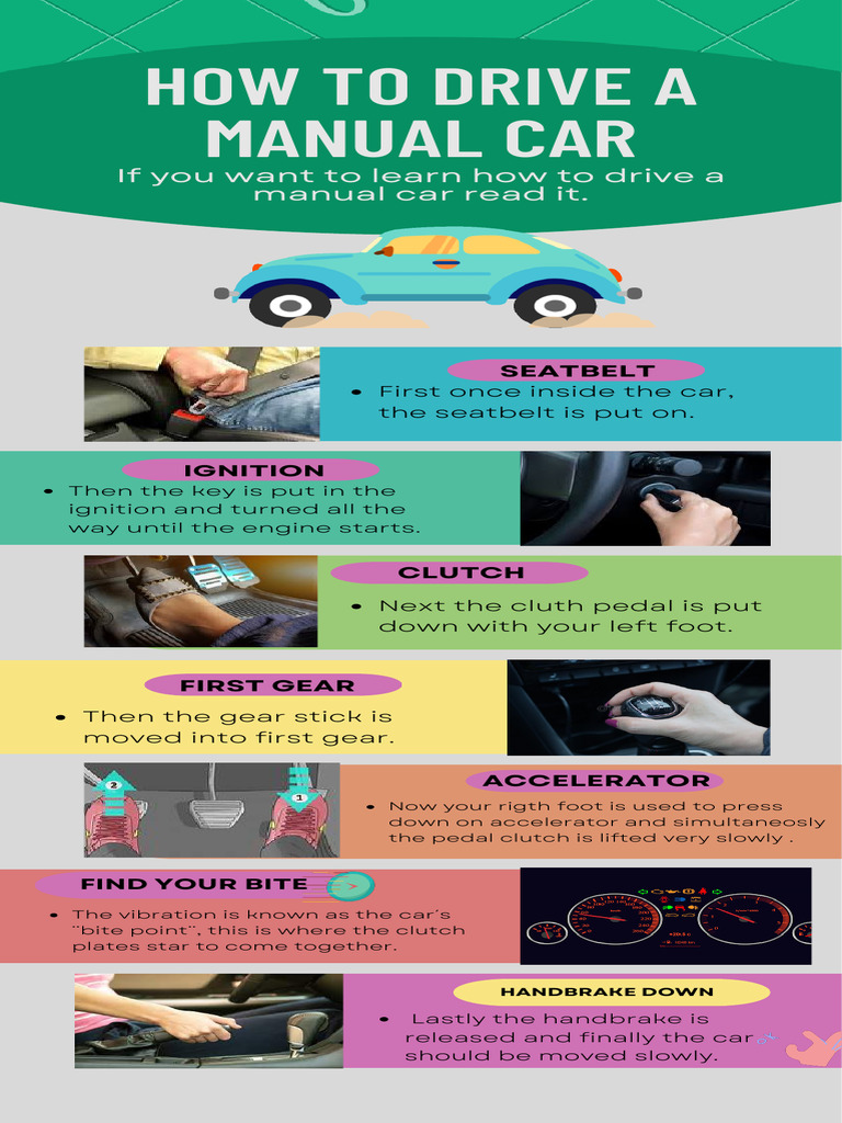 How To Drive A Manual Car by Tania | PDF