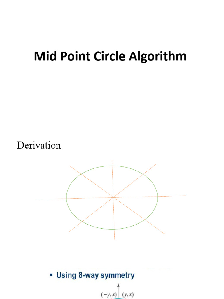 Mid Point Circle Algorithm | PDF