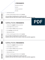 Safety Rules Worksheet Answers