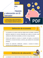 Relación Entre Economía y Educación, Riqueza y Educación en El Salvador