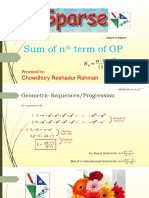 Proof of Sum of NTH Term (GP)