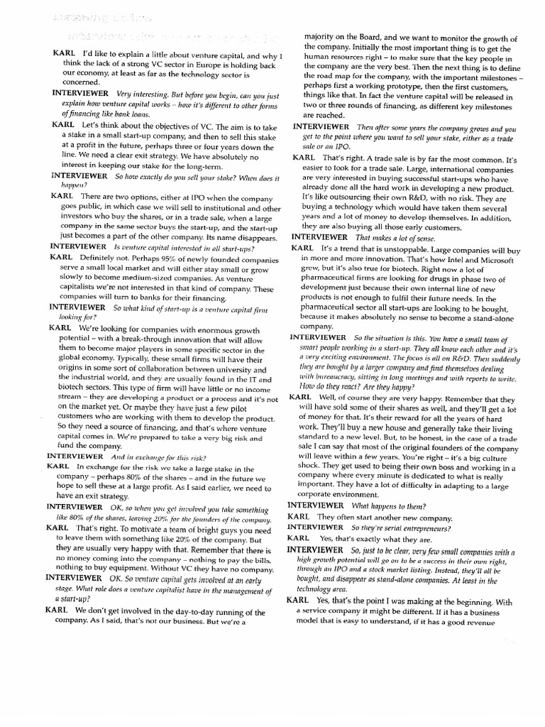 Interview scripts pdf
