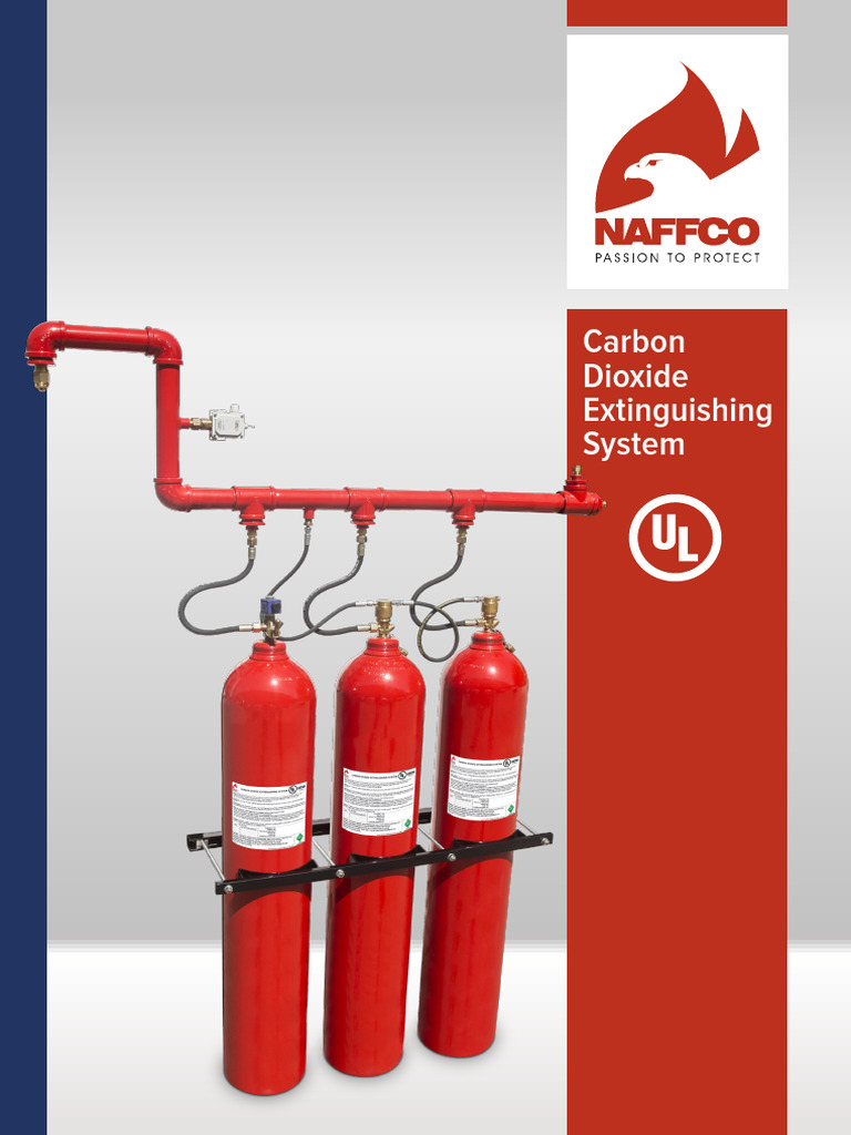 NAFFCO CO₂ Fire Suppression System Overview | PDF | Valve | Actuator