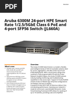 Aruba 6300M 24-Port HPE Smart Rate 12.55GbE Class 6 PoE and 4-Port SFP56 Switch-PSN1012183934USEN