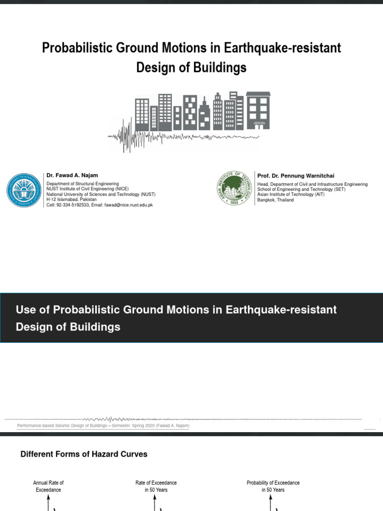 Probabilistic Ground Motions for Seismic Design | PDF | Earthquake ...