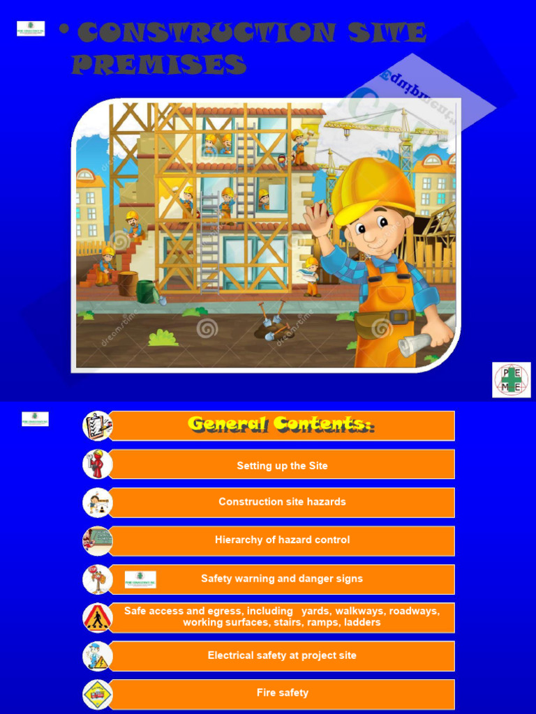 Construction Site Premises Oshc | PDF | Safety | Occupational Safety ...