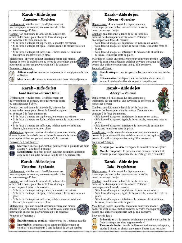 Karak_-_Aide_de_jeu | PDF