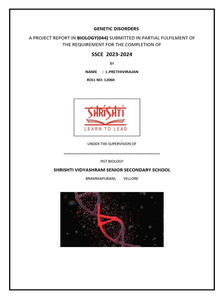 Mendelian Disorders Class 12 PDF Dominance