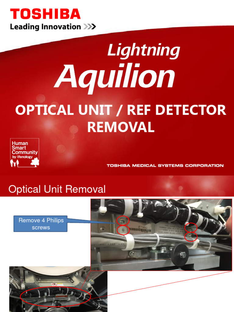 Optical Unit and Reference Detector Removal Guide | PDF | Sensor | Screw