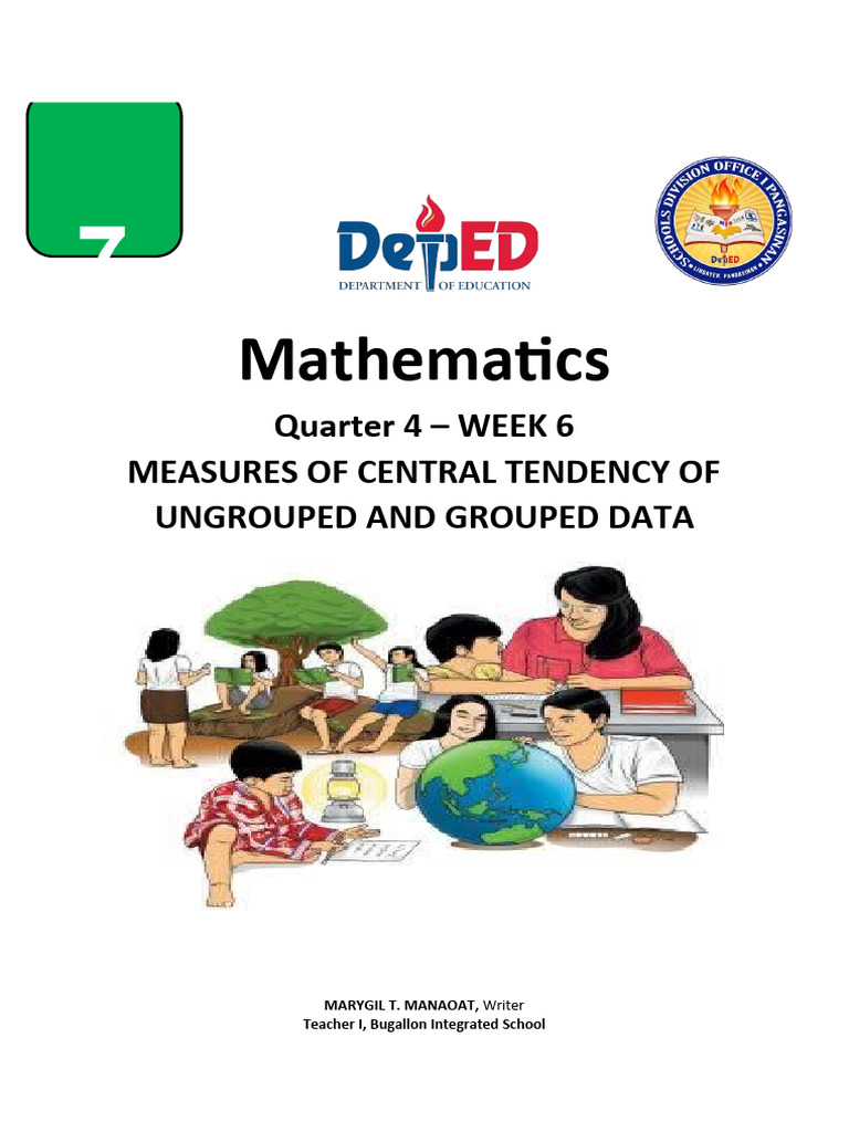 Mathematics 7 q4 week 6 module 6 pdf mean average
