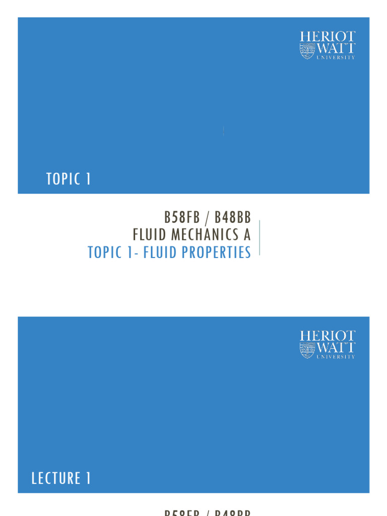 Topic 1 Fluid Properties Pdf Fluid Mechanics Shear Stress