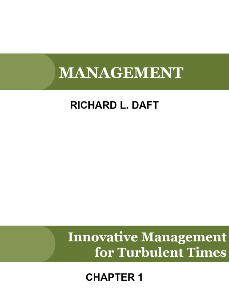 Chapter 1 - Introduction to Management | PDF | Goal | Learning